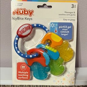 Nuby IcyBite Keys Teether Toy - Red, Blue, Yellow